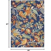 image:imageNourison Home Allur Ivory Multicolor 2 x 3 Area Rug  Easy Clean Non Shedding Bed Room Living Room Dining Room Kitchen 2 x 3Navy Multicolor