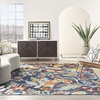image:imageNourison Home Allur Ivory Multicolor 2 x 3 Area Rug  Easy Clean Non Shedding Bed Room Living Room Dining Room Kitchen 2 x 3Navy Multicolor