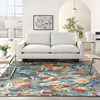 image:imageNourison Home Allur Ivory Multicolor 2 x 3 Area Rug  Easy Clean Non Shedding Bed Room Living Room Dining Room Kitchen 2 x 3Turquoise Multicolor