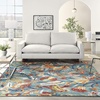 image:imageNourison Home Allur Ivory Multicolor 2 x 3 Area Rug  Easy Clean Non Shedding Bed Room Living Room Dining Room Kitchen 2 x 3Turquoise Multicolor