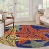 image:imageNourison Home Aloha Blue Multicolor 53 x 75 Area Rug  Easy Clean Non Shedding Bed Room Living Room Dining Room Kitchen 5 x 8Blue Multicolor