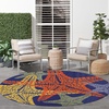 image:imageNourison Home Aloha Blue Multicolor 53 x 75 Area Rug  Easy Clean Non Shedding Bed Room Living Room Dining Room Kitchen 5 x 8Blue Multicolor