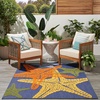 image:imageNourison Home Aloha Blue Multicolor 53 x 75 Area Rug  Easy Clean Non Shedding Bed Room Living Room Dining Room Kitchen 5 x 8Blue Multicolor