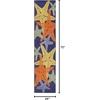image:imageNourison Home Aloha Blue Multicolor 53 x 75 Area Rug  Easy Clean Non Shedding Bed Room Living Room Dining Room Kitchen 5 x 8Blue Multicolor