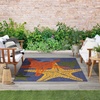 image:imageNourison Home Aloha Blue Multicolor 53 x 75 Area Rug  Easy Clean Non Shedding Bed Room Living Room Dining Room Kitchen 5 x 8Blue Multicolor