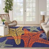 image:imageNourison Home Aloha Blue Multicolor 53 x 75 Area Rug  Easy Clean Non Shedding Bed Room Living Room Dining Room Kitchen 5 x 8Blue Multicolor