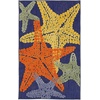 image:imageNourison Home Aloha Blue Multicolor 53 x 75 Area Rug  Easy Clean Non Shedding Bed Room Living Room Dining Room Kitchen 5 x 8Blue Multicolor