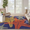 image:imageNourison Home Aloha Blue Multicolor 53 x 75 Area Rug  Easy Clean Non Shedding Bed Room Living Room Dining Room Kitchen 5 x 8Blue Multicolor