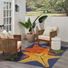image:imageNourison Home Aloha Blue Multicolor 53 x 75 Area Rug  Easy Clean Non Shedding Bed Room Living Room Dining Room Kitchen 5 x 8Blue Multicolor