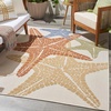 image:imageNourison Home Aloha Blue Multicolor 53 x 75 Area Rug  Easy Clean Non Shedding Bed Room Living Room Dining Room Kitchen 5 x 8Ivory Multicolor