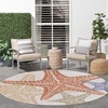 image:imageNourison Home Aloha Blue Multicolor 53 x 75 Area Rug  Easy Clean Non Shedding Bed Room Living Room Dining Room Kitchen 5 x 8Ivory Multicolor