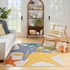 image:imageNourison Home Aloha Blue Multicolor 53 x 75 Area Rug  Easy Clean Non Shedding Bed Room Living Room Dining Room Kitchen 5 x 8Multi Color