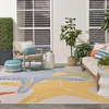 image:imageNourison Home Aloha Blue Multicolor 53 x 75 Area Rug  Easy Clean Non Shedding Bed Room Living Room Dining Room Kitchen 5 x 8Multi Color