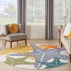 image:imageNourison Home Aloha Blue Multicolor 53 x 75 Area Rug  Easy Clean Non Shedding Bed Room Living Room Dining Room Kitchen 5 x 8Multi Color