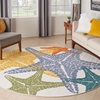 image:imageNourison Home Aloha Blue Multicolor 53 x 75 Area Rug  Easy Clean Non Shedding Bed Room Living Room Dining Room Kitchen 5 x 8Multi Color