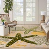 image:imageNourison Home Aloha Green Yellow 53 x 75 Area Rug  Easy Clean Non Shedding Bed Room Living Room Dining Room Kitchen 5 x 8Green Yellow