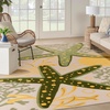 image:imageNourison Home Aloha Green Yellow 53 x 75 Area Rug  Easy Clean Non Shedding Bed Room Living Room Dining Room Kitchen 5 x 8Green Yellow