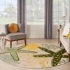 image:imageNourison Home Aloha Green Yellow 53 x 75 Area Rug  Easy Clean Non Shedding Bed Room Living Room Dining Room Kitchen 5 x 8Green Yellow