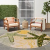 image:imageNourison Home Aloha Green Yellow 53 x 75 Area Rug  Easy Clean Non Shedding Bed Room Living Room Dining Room Kitchen 5 x 8Green Yellow