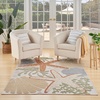 image:imageNourison Home Aloha Green Yellow 53 x 75 Area Rug  Easy Clean Non Shedding Bed Room Living Room Dining Room Kitchen 5 x 8Ivory Multicolor