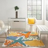 image:imageNourison Home Aloha Green Yellow 53 x 75 Area Rug  Easy Clean Non Shedding Bed Room Living Room Dining Room Kitchen 5 x 8Multi Color