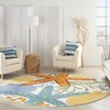 image:imageNourison Home Aloha Green Yellow 53 x 75 Area Rug  Easy Clean Non Shedding Bed Room Living Room Dining Room Kitchen 5 x 8Multi Color