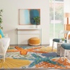image:imageNourison Home Aloha Green Yellow 53 x 75 Area Rug  Easy Clean Non Shedding Bed Room Living Room Dining Room Kitchen 5 x 8Multi Color