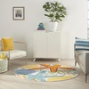 image:imageNourison Home Aloha Green Yellow 53 x 75 Area Rug  Easy Clean Non Shedding Bed Room Living Room Dining Room Kitchen 5 x 8Multi Color