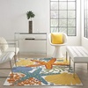 image:imageNourison Home Aloha Green Yellow 53 x 75 Area Rug  Easy Clean Non Shedding Bed Room Living Room Dining Room Kitchen 5 x 8Multi Color