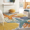 image:imageNourison Home Aloha Green Yellow 53 x 75 Area Rug  Easy Clean Non Shedding Bed Room Living Room Dining Room Kitchen 5 x 8Multi Color