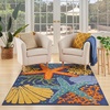 image:imageNourison Home Aloha Green Yellow 53 x 75 Area Rug  Easy Clean Non Shedding Bed Room Living Room Dining Room Kitchen 5 x 8Navy Multicolor
