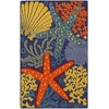 image:imageNourison Home Aloha Green Yellow 53 x 75 Area Rug  Easy Clean Non Shedding Bed Room Living Room Dining Room Kitchen 5 x 8Navy Multicolor