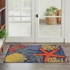 image:imageNourison Home Aloha Green Yellow 53 x 75 Area Rug  Easy Clean Non Shedding Bed Room Living Room Dining Room Kitchen 5 x 8Navy Multicolor