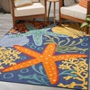 image:imageNourison Home Aloha Green Yellow 53 x 75 Area Rug  Easy Clean Non Shedding Bed Room Living Room Dining Room Kitchen 5 x 8Navy Multicolor