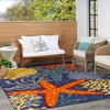 image:imageNourison Home Aloha Green Yellow 53 x 75 Area Rug  Easy Clean Non Shedding Bed Room Living Room Dining Room Kitchen 5 x 8Navy Multicolor
