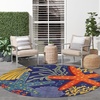 image:imageNourison Home Aloha Green Yellow 53 x 75 Area Rug  Easy Clean Non Shedding Bed Room Living Room Dining Room Kitchen 5 x 8Navy Multicolor