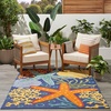 image:imageNourison Home Aloha Green Yellow 53 x 75 Area Rug  Easy Clean Non Shedding Bed Room Living Room Dining Room Kitchen 5 x 8Navy Multicolor