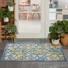 image:imageNourison Home Aloha Ivory Blue 2 x 3 Area Rug  Easy Clean Non Shedding Bed Room Living Room Dining Room Kitchen 2 x 3