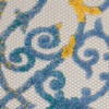 image:imageNourison Home Aloha Ivory Blue 2 x 3 Area Rug  Easy Clean Non Shedding Bed Room Living Room Dining Room Kitchen 2 x 3