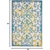 image:imageNourison Home Aloha Ivory Blue 2 x 3 Area Rug  Easy Clean Non Shedding Bed Room Living Room Dining Room Kitchen 2 x 3
