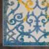 image:imageNourison Home Aloha Ivory Blue 2 x 3 Area Rug  Easy Clean Non Shedding Bed Room Living Room Dining Room Kitchen 2 x 3