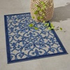 image:imageNourison Home Aloha Multicolor 3 x 5 Area Rug  Easy Clean Non Shedding Bed Room Living Room Dining Room Kitchen 3 x 5GreyBlue