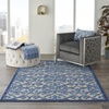 image:imageNourison Home Aloha Multicolor 3 x 5 Area Rug  Easy Clean Non Shedding Bed Room Living Room Dining Room Kitchen 3 x 5GreyBlue