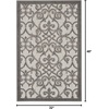 image:imageNourison Home Aloha Multicolor 3 x 5 Area Rug  Easy Clean Non Shedding Bed Room Living Room Dining Room Kitchen 3 x 5GreyCharcoal