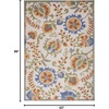 image:imageNourison Home Aloha Multicolor 3 x 5 Area Rug  Easy Clean Non Shedding Bed Room Living Room Dining Room Kitchen 3 x 5Ivory Blue