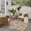 image:imageNourison Home Aloha Multicolor 3 x 5 Area Rug  Easy Clean Non Shedding Bed Room Living Room Dining Room Kitchen 3 x 5Ivory Blue