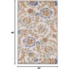 image:imageNourison Home Aloha Multicolor 3 x 5 Area Rug  Easy Clean Non Shedding Bed Room Living Room Dining Room Kitchen 3 x 5Ivory Blue