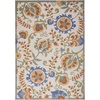 image:imageNourison Home Aloha Multicolor 3 x 5 Area Rug  Easy Clean Non Shedding Bed Room Living Room Dining Room Kitchen 3 x 5Ivory Blue