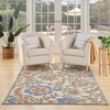 image:imageNourison Home Aloha Multicolor 3 x 5 Area Rug  Easy Clean Non Shedding Bed Room Living Room Dining Room Kitchen 3 x 5Ivory Blue