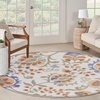 image:imageNourison Home Aloha Multicolor 3 x 5 Area Rug  Easy Clean Non Shedding Bed Room Living Room Dining Room Kitchen 3 x 5Ivory Blue